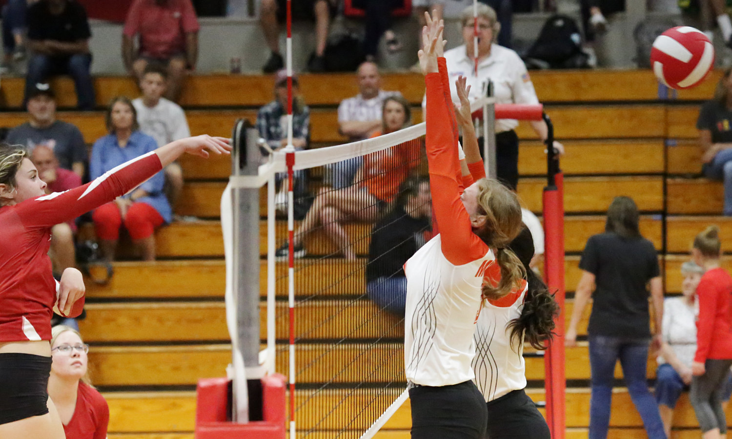 This snapshot of a Harmony kill on its way pretty much summarized last Tuesday’s match with the Lady Jackets.